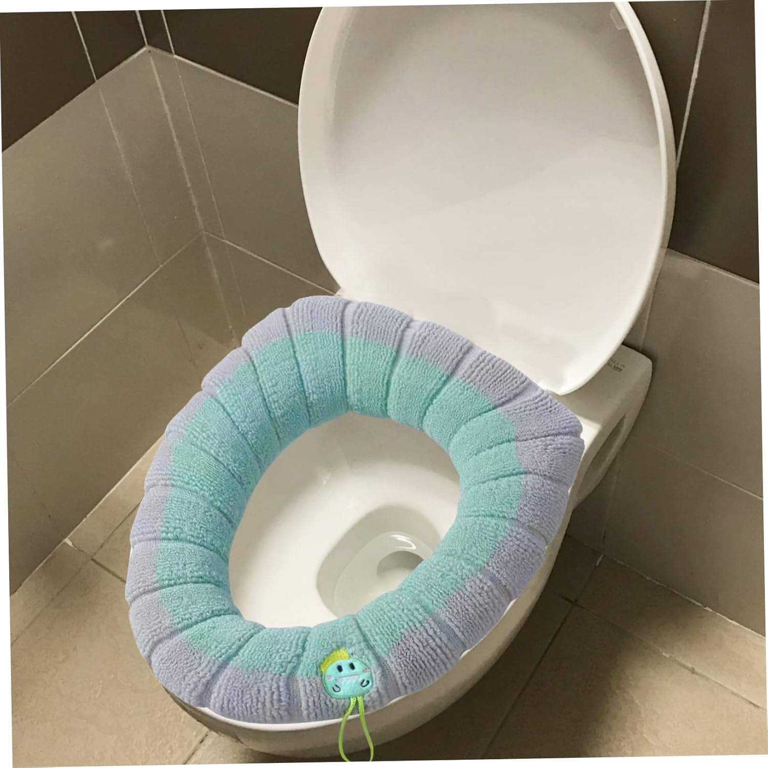 FOYTOKI Pcs Toilet Seat Cushion Thick Soft Non-Slip Washable for Bathroom Wc Toilet Bowl Seat image number 6