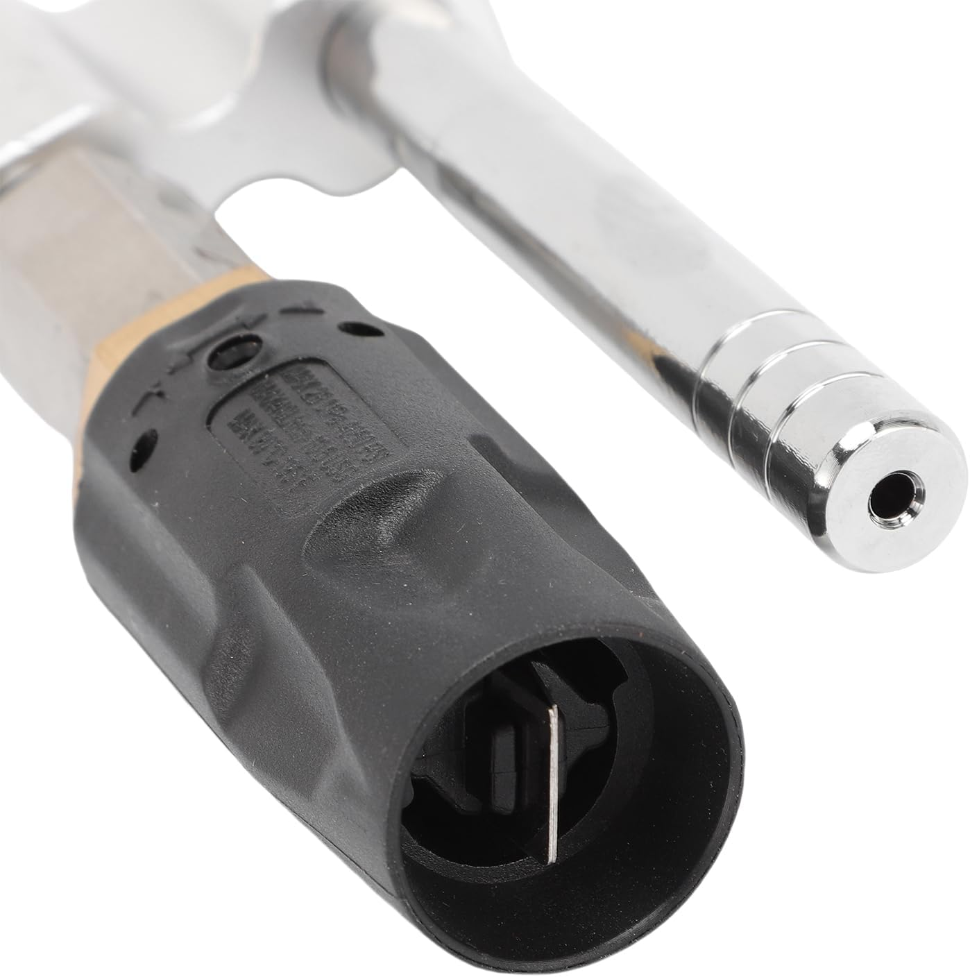 Hyuduo Pressure Washer Nozzles M5 Twist-Away Downstream Soft Wash Nozzle 1/4" Quick Connect Stainless Steel Long Reach 3-7 GPM for High Walls Cleaning with Swivel image number 6