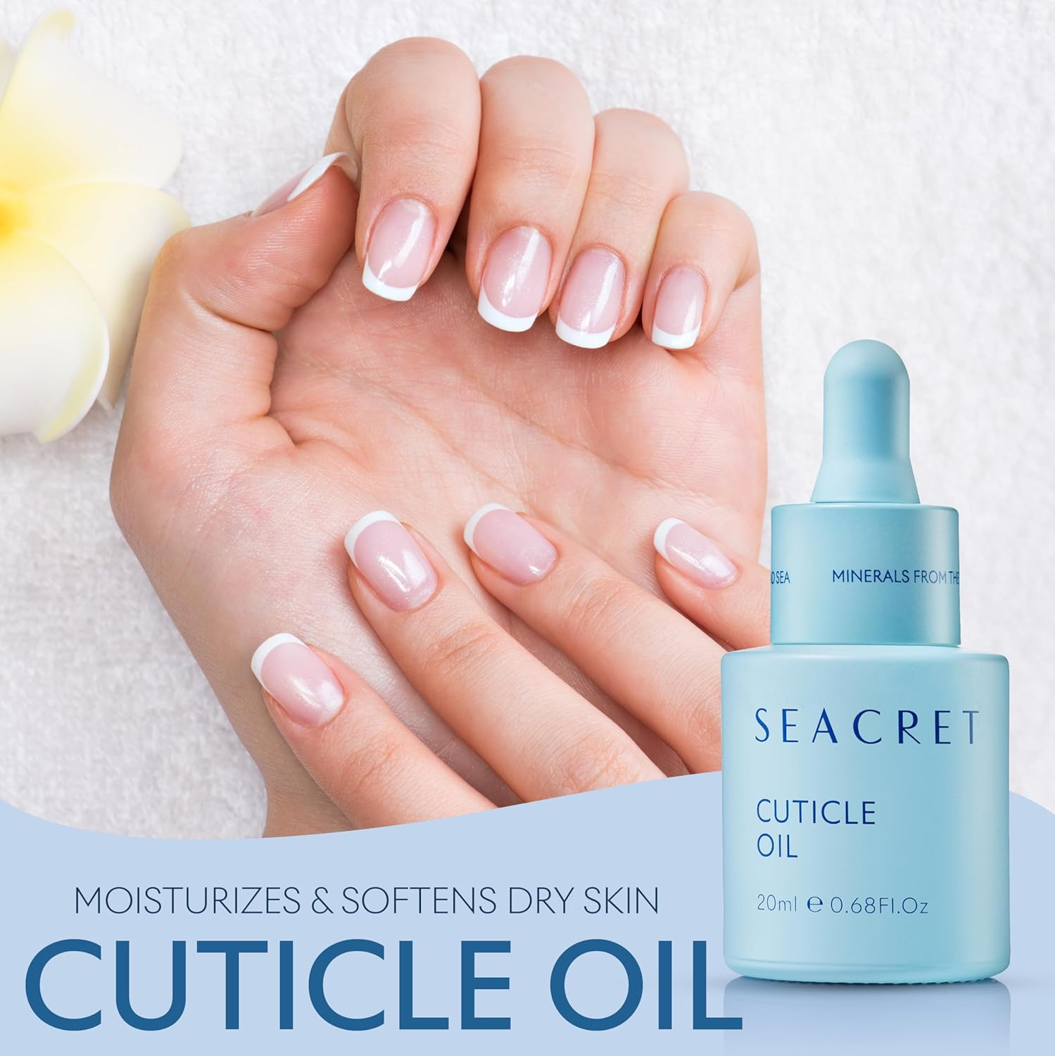SEACRET Cuticle Oil for Nails with Dead Sea Minerals, Softens Cuticles & Strengthens Nails, Hypoallergenic, Vegan & Cruelty-Free Oil for Cuticles, 1 Oz image number 5