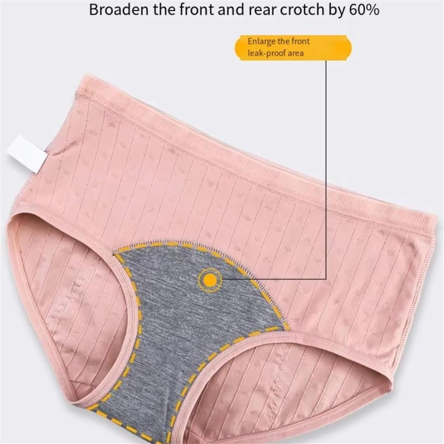 6-Pack Women'S Mid-Waist Leakproof Menstrual Briefs Cotton Underwear Postpartum Panties image number 4