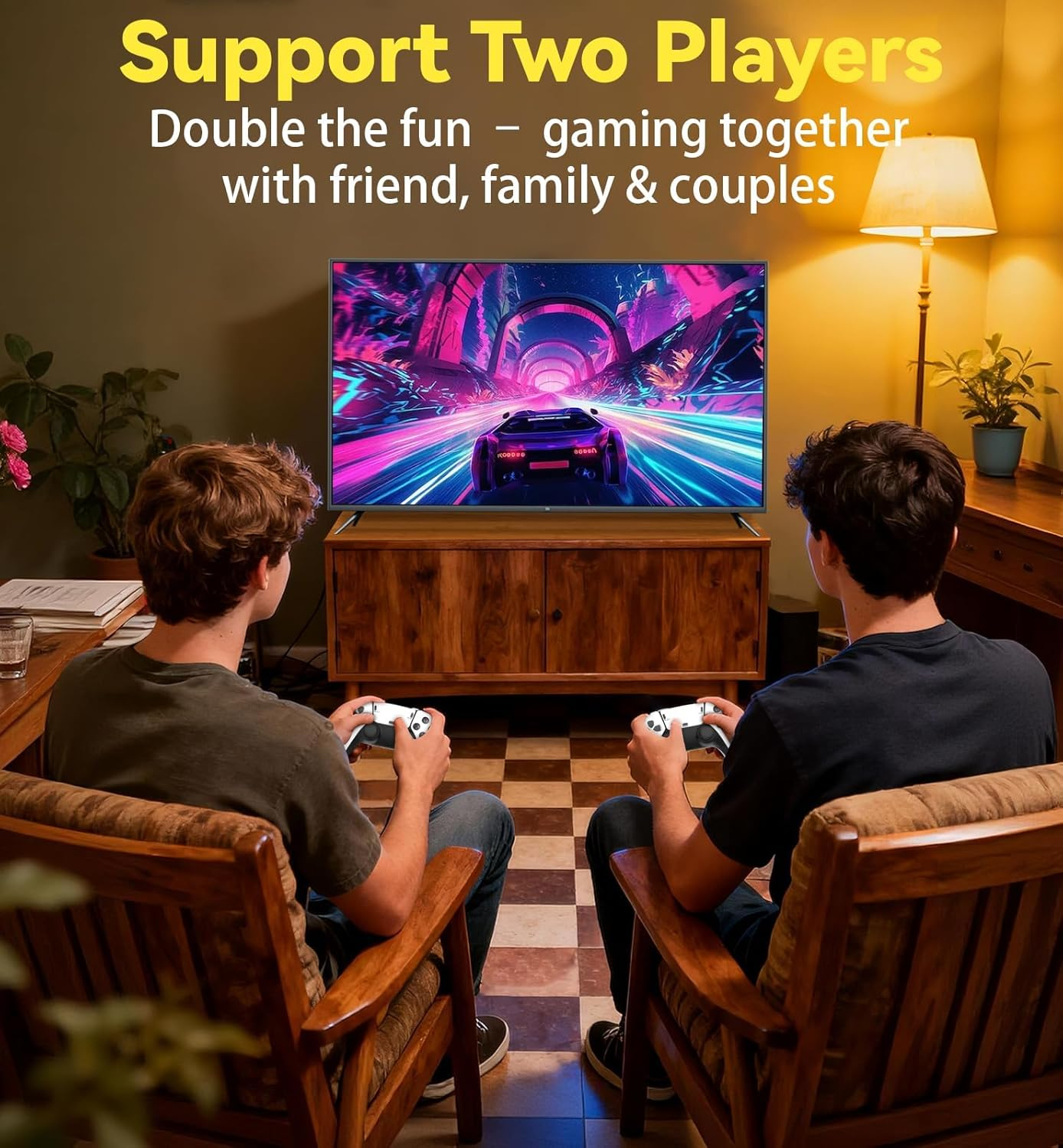 Retro Gaming Console with 20000+ Games & 23 Emulators, 4K HDMI Game Stick, Wireless Retro Game Console Retro Drive, Dual 2.4Ghz Wireless Controllers Plug and Play Video Game Console for TV image number 2