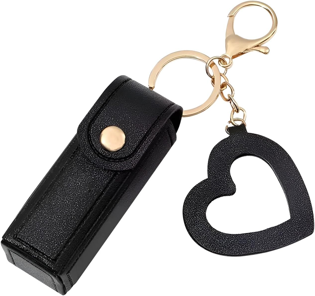 Lip Case, Lipstick Case, Keychain, 3.5 X 1.2 Inches (9 X 3 Cm), Women'S, PU Leather, Lip Cosmetic Pouch, Lip Balm Case, Mini Lipstick Bag, Cute, Stylish, Convenient to Hold, Cosmetic Container