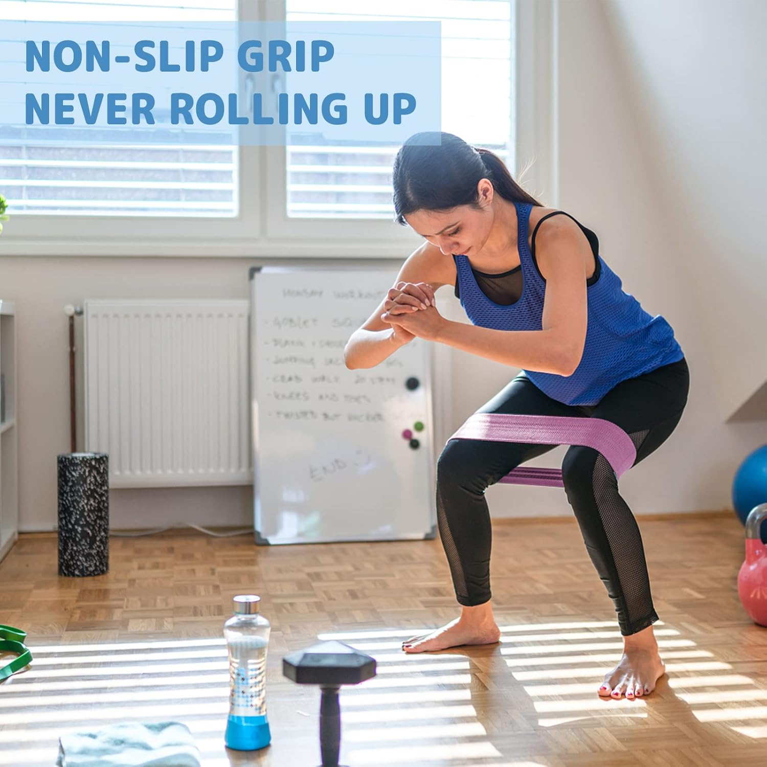 Fabric Resistance Bands for Working Out,Exercise Bands Resistance Band, Booty Bands for Legs and Butt Yoga Pilates Rehab, Fitness Elastic Bands Set image number 4