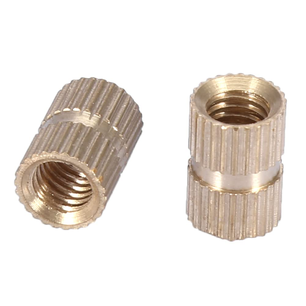 Brass Cylinder KNURLED round Insert Embedded Nuts for Various Projects (M6*12L*8.3MM) image number 4