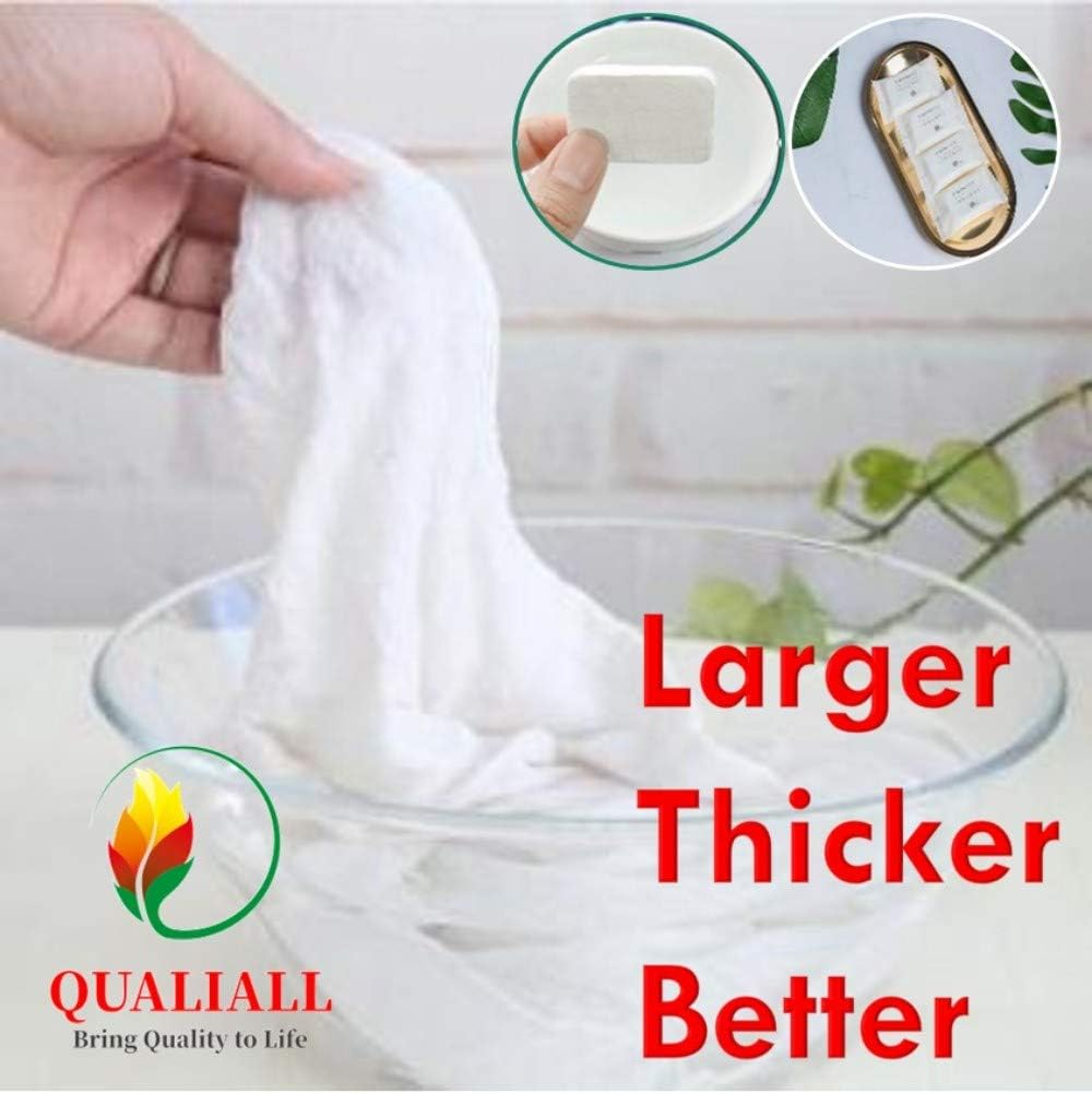 Premium Compressed Towel Tablet, Essential Face Washcloths for Travel, Camping, Hiking, Sports and Beyond, Portable Disposable Thicker Larger, Pure Cotton, 20PCS image number 5
