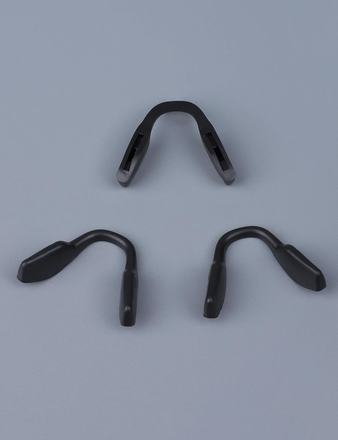 OWORK 3 Pairs Ultra Soft Silicone Sunglass Nose Pads for Oakley Coinflip Oo4144/Hex Jector Ox8032/Metalink Ox8153/Activate OX8173, Push-In Anti-Slip Glasses Nose Piece Replacement Kit Black image number 1