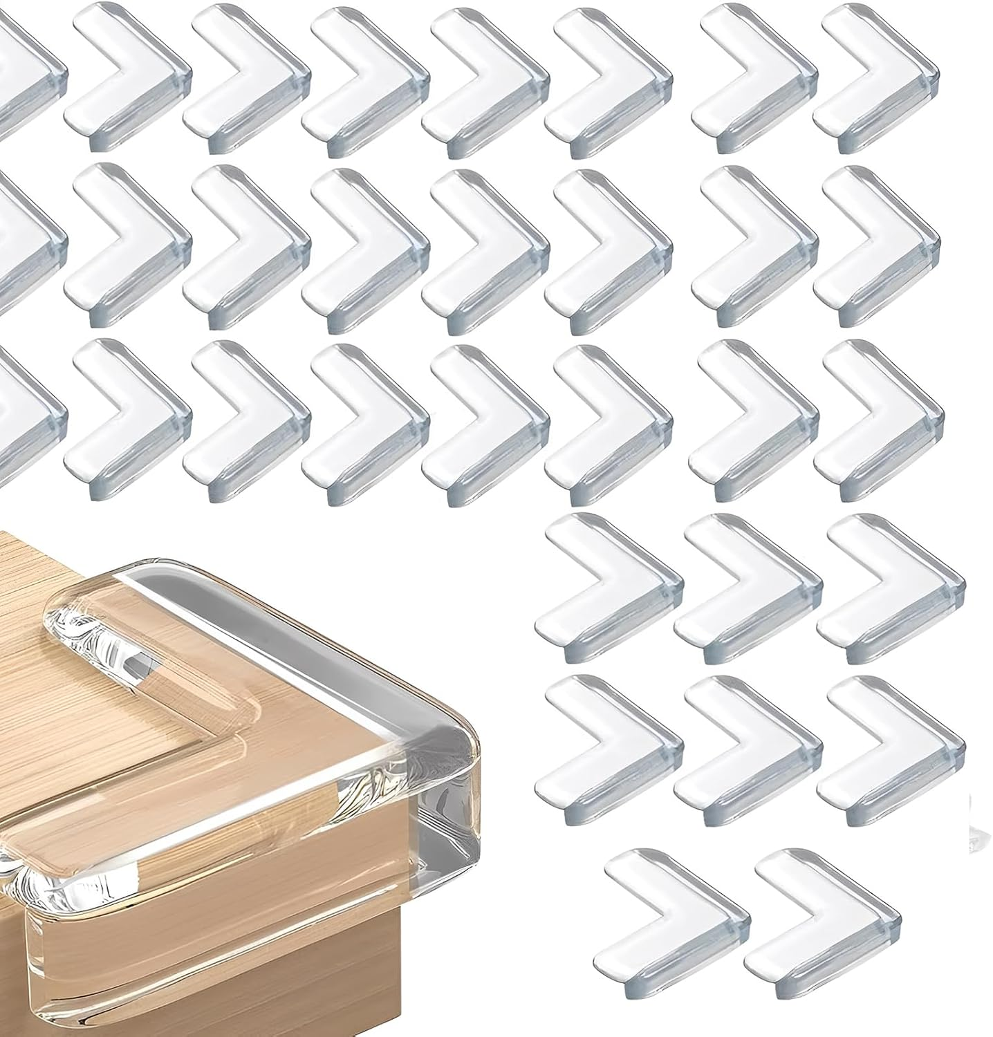 Corner Protector, 30 Pack Table Corner Protectors for Baby, Baby Proofing for Sharp Edges, Table & Furniture Corner Covers Protectors with Cushion - Easy Installation for Childproofing image number 4