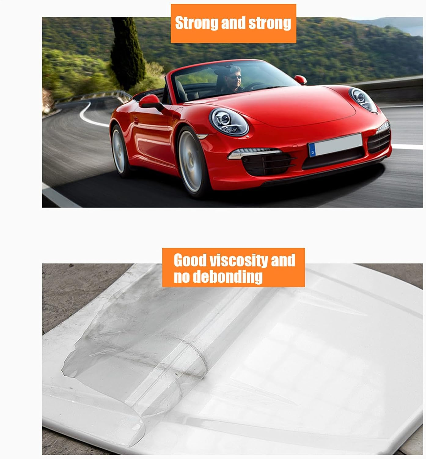 Clear Car Wrap | Non-Yellowing Automotive Protection Film - 19.6X78.7In High-Gloss Uv-Resistant Anti-Scratch Cover for Boat RV Exterior Care Daily Driver Maintenance image number 1