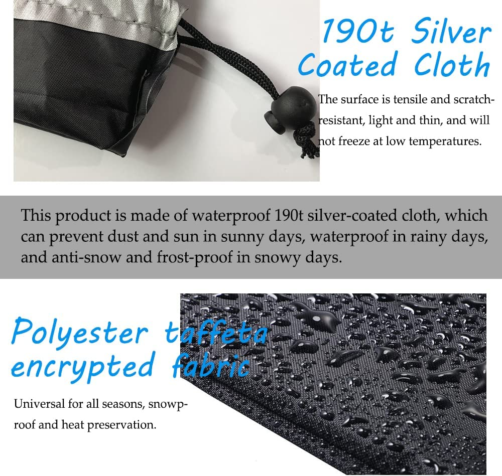 ASUBHA 2PCS Side Mirror Covers, Car Mirror Protector, Waterproof Snow Rearview Cover Protects from Ice Snow Frost Dew Rain Bird Poop, Car Accessories Auto Rearview Protection Cover for Most Vehicles image number 1