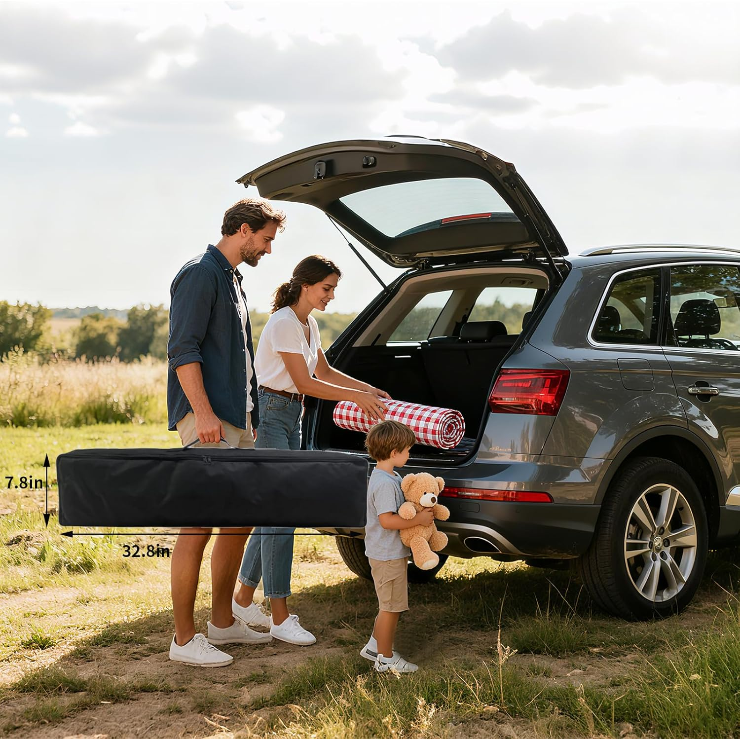 Projection Screen with Stand 120 Inch Projector Screen Foldable Anti-Crease, 16:9 4K HD Lightweight Movie Screen, for Outdoor Backyard Indoor Home Theater Projection (2.65Mx1.48M) image number 6