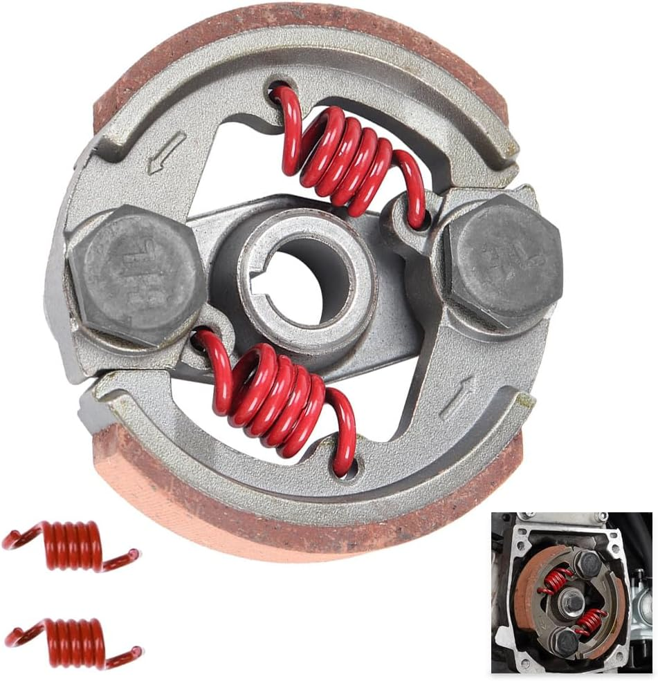 Heavy Duty Clutch Pad & Extra 2 Springs 43Cc 47Cc 49Cc 50Cc 2-Stroke Engine Racing Clutch Pads for Mini Moto Pocket Rocket Kid Bike ATV SYX Moto Red image number 2