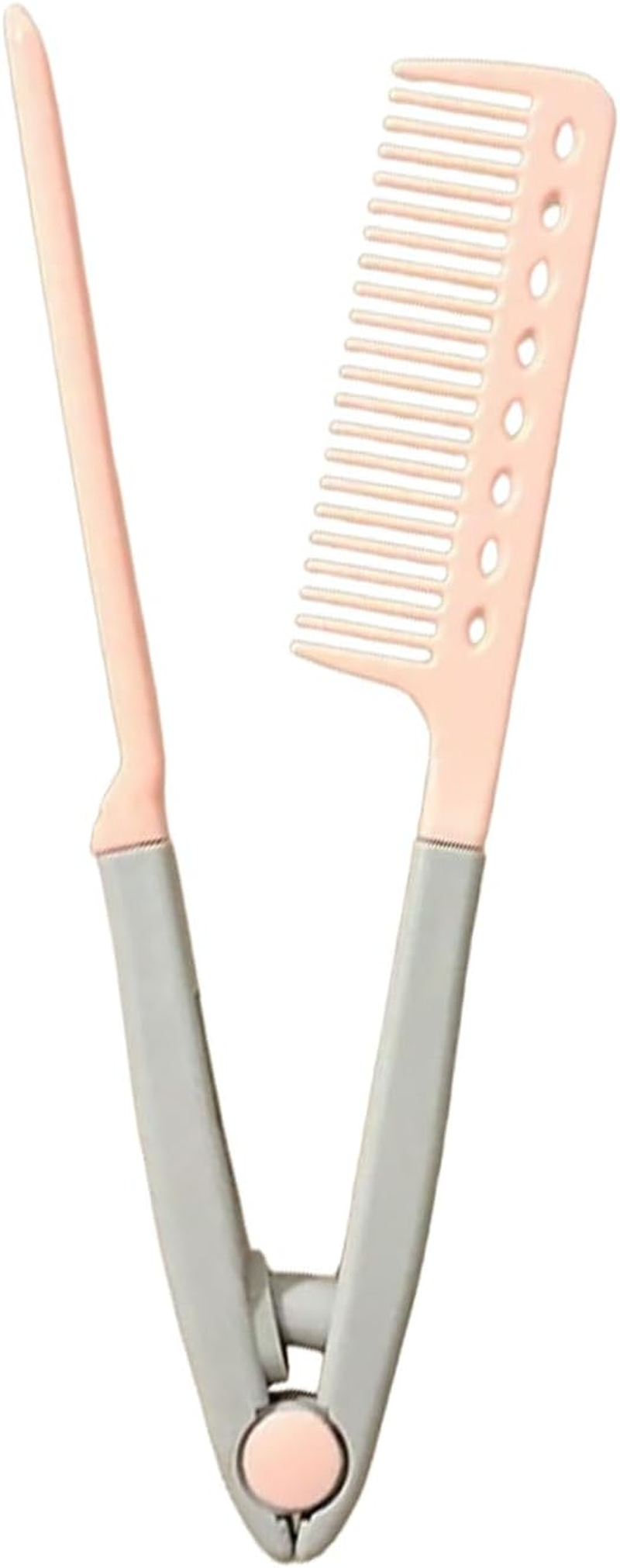 Derwrtup Straightener Comb for Women, Long Short Hair Styling V Type Straightener Comb, Non-Slip Ergonomic Handle Tool for Beginners Professionals Girls Ladies Home Salon