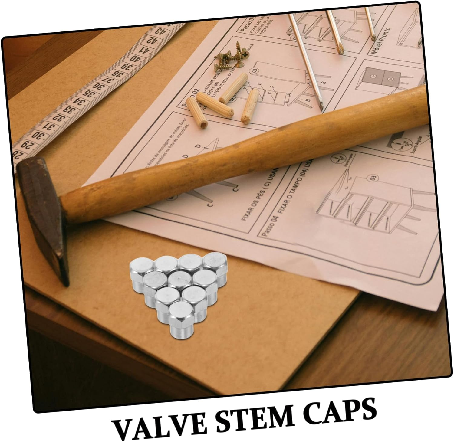 HONMEET Tire Valve Stem Caps 20Pcs Car Wheel Valve Covers Anti-Dust Replacement Accessories for Automotive Exterior and Road Vehicle Use image number 5