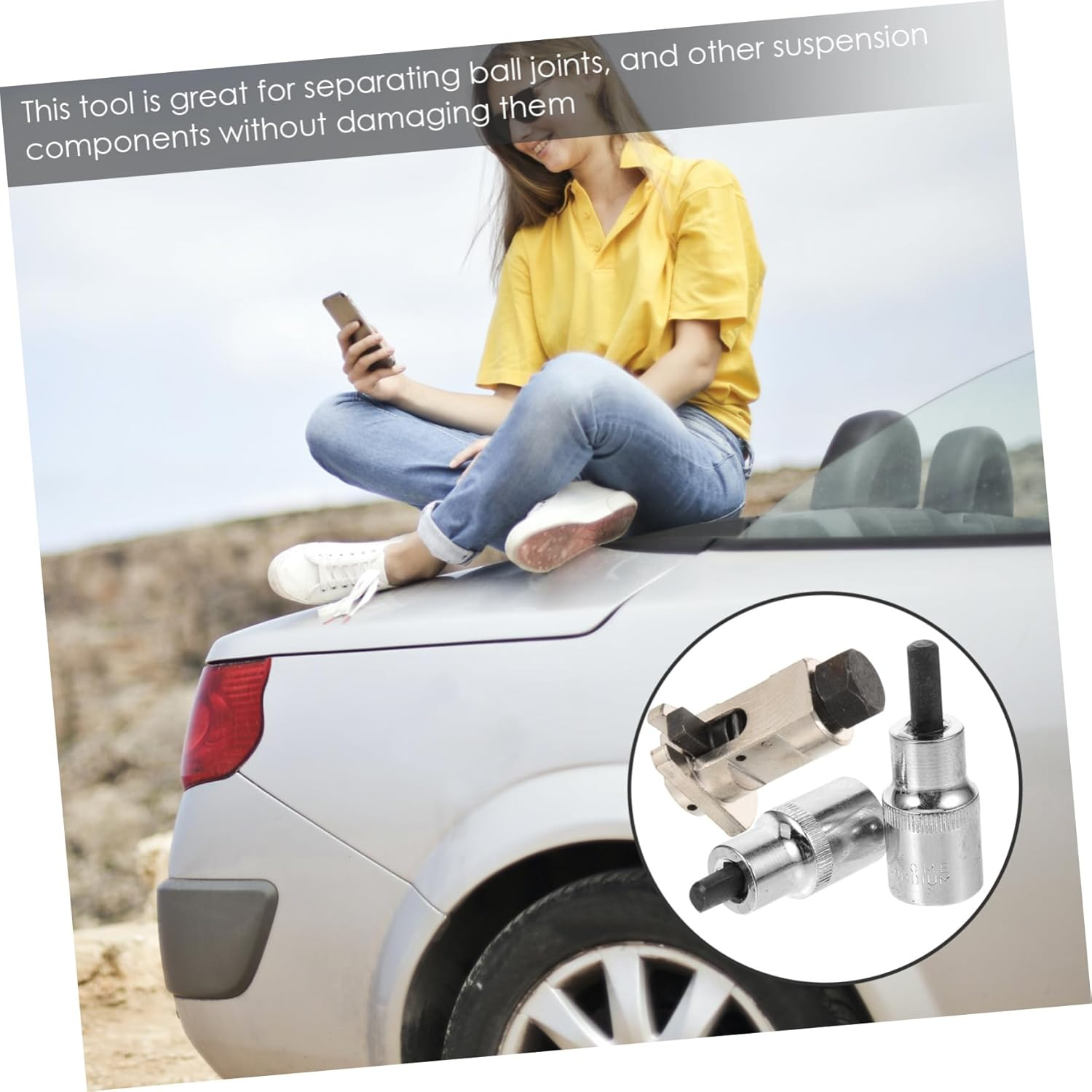 GETAJGHSD Strut Spreader Tool Suspension Separator Automotive Shock Absorber Remover 3Pcs Car Chassis Maintenance image number 4