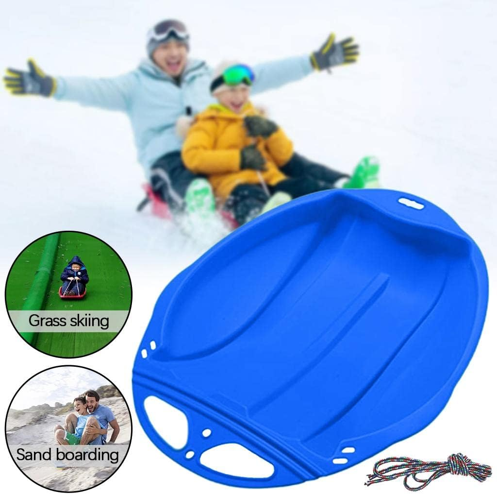 Aternee Snow Sled Sledge Skiing Toboggan Board Outdoor Luge Sports Game Kids - Red image number 3