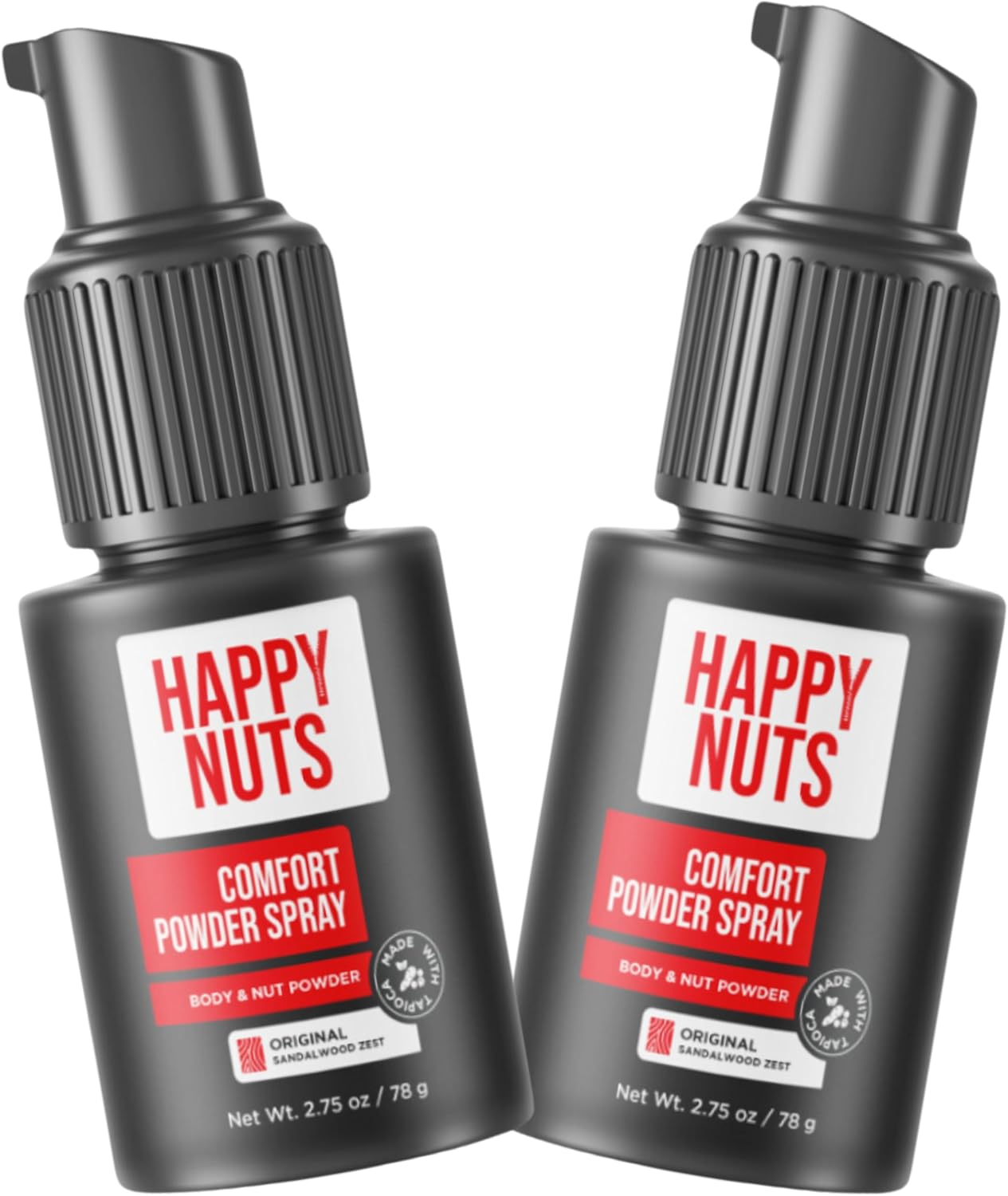 Happy Nuts Comfort Powder Spray Deodorant for Men: Anti-Chafing Sweat Defense, Odor Control, Aluminum-Free, 2.75 Oz (2 Pack), Original Scent image number 5