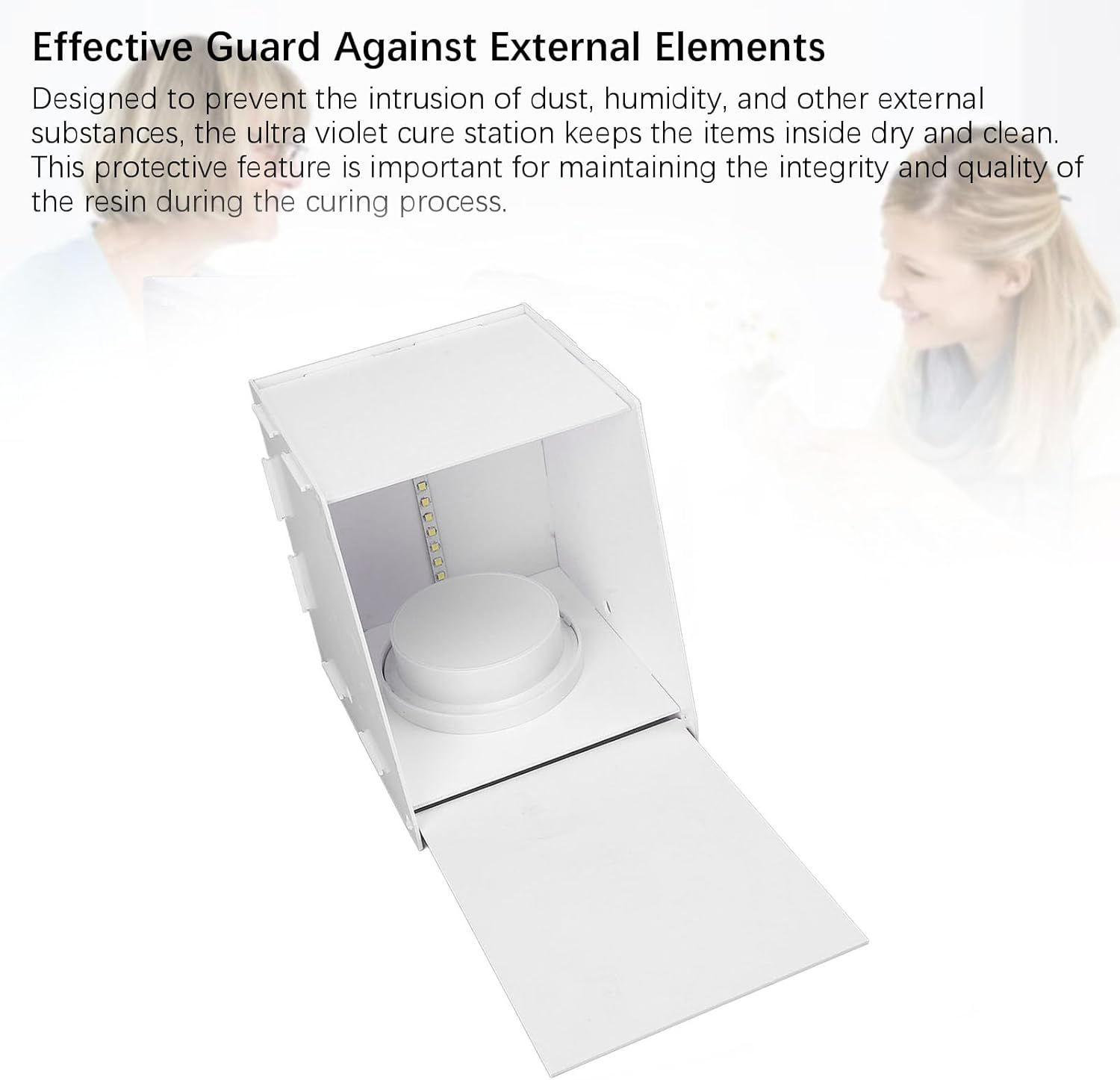 Ultra Violet Curing Light Station, 405Nm LED Lights, Big Size Resin Dryer, Fast Curing Box with Acrylic Reflector, Professional Reflective Materials, 23X23X19Cm image number 4