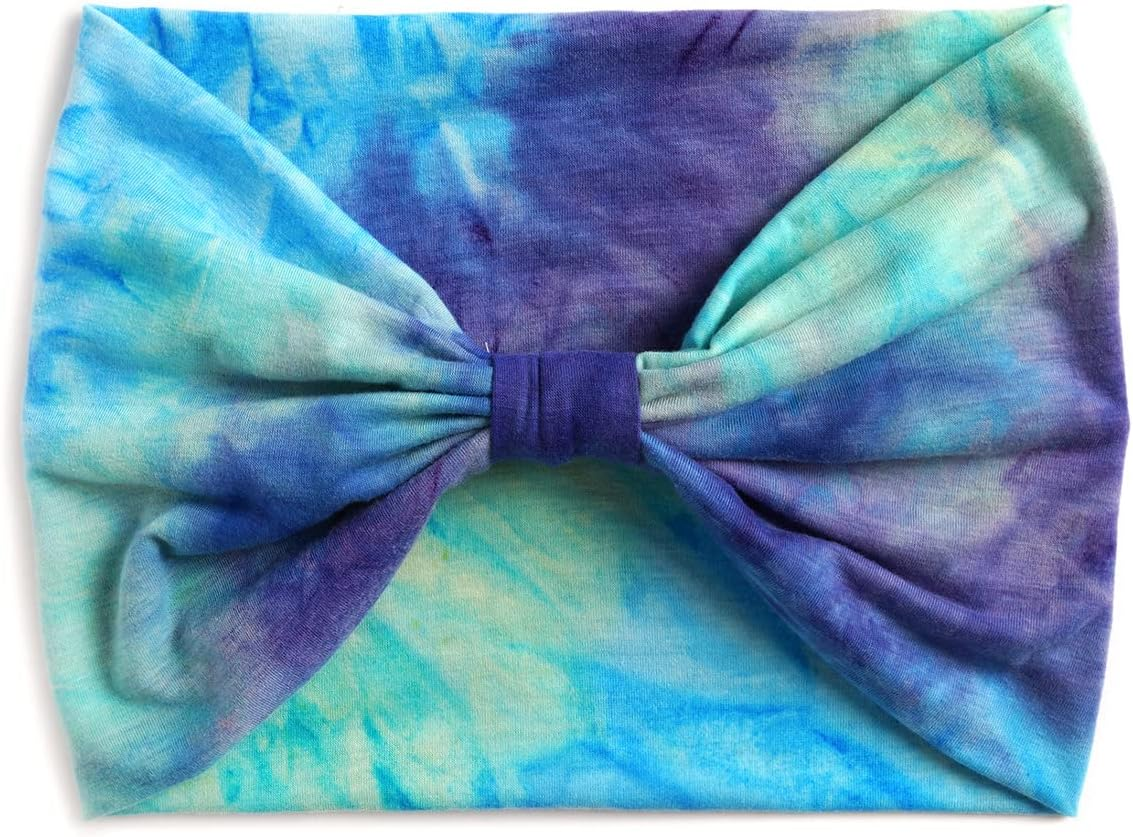 Wide Elastic Headbands for Women, Stretch Turban Style, Knotted Workout Sweatbands, African Head Wraps, Sport Head Scarves, 4 Pack image number 4