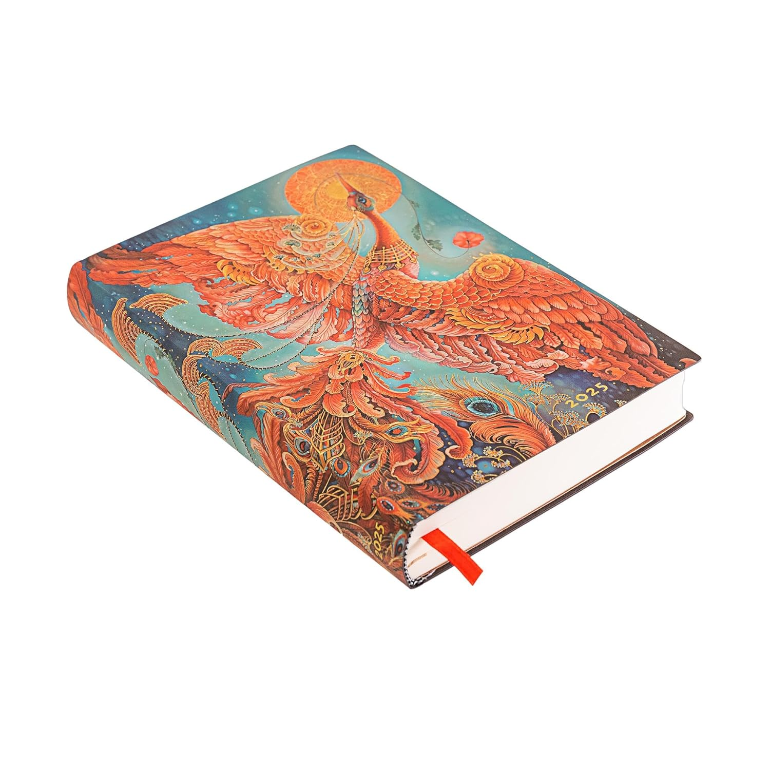 Firebird (Birds of Happiness) Midi 12-Month Day-At-A-Time Softcover Flexi Dayplanner 2025 (Elastic Band Closure) image number 1