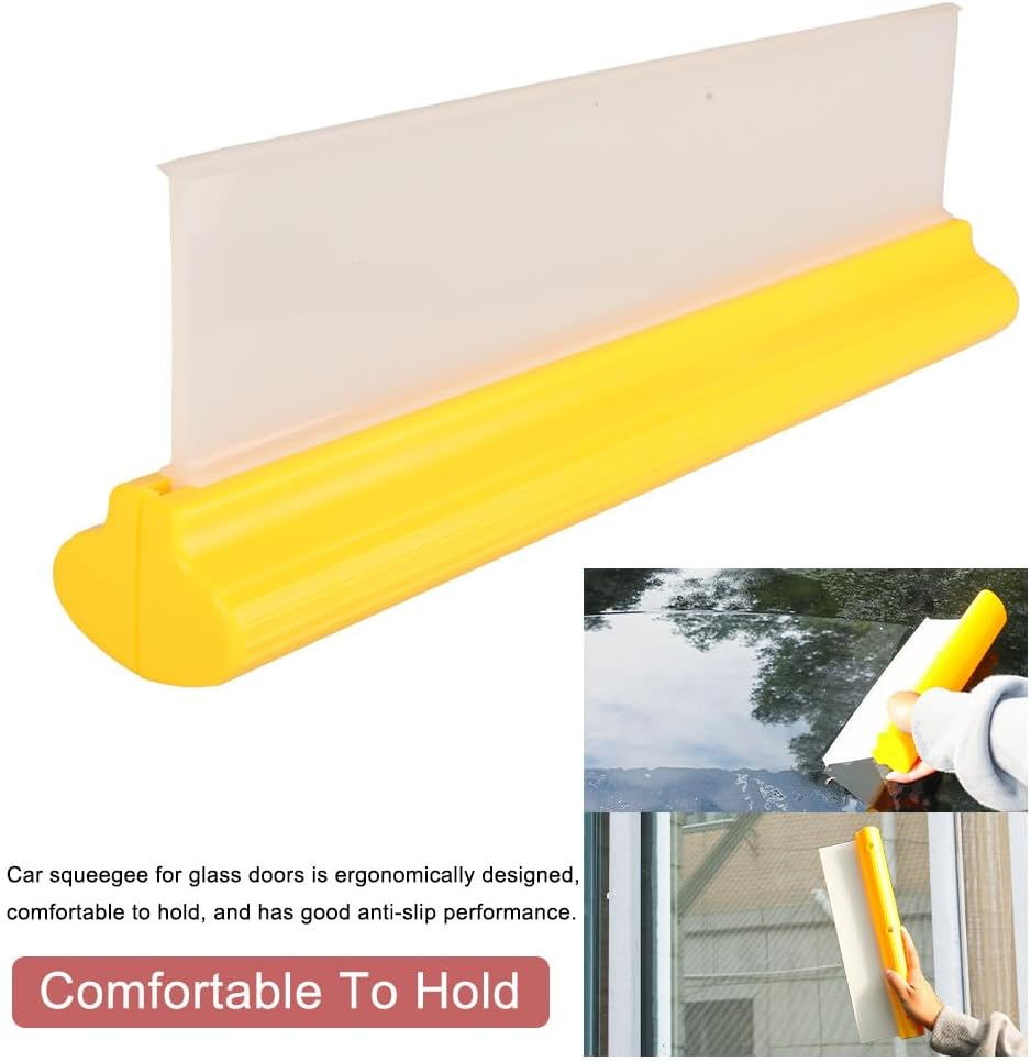 12-Inch Silicone Car Squeegee - Automotive Water Wiper for Drying, Flexible T-Bar Water Blade for Windshield, Glass, Window, Mirror, Bathroom image number 6