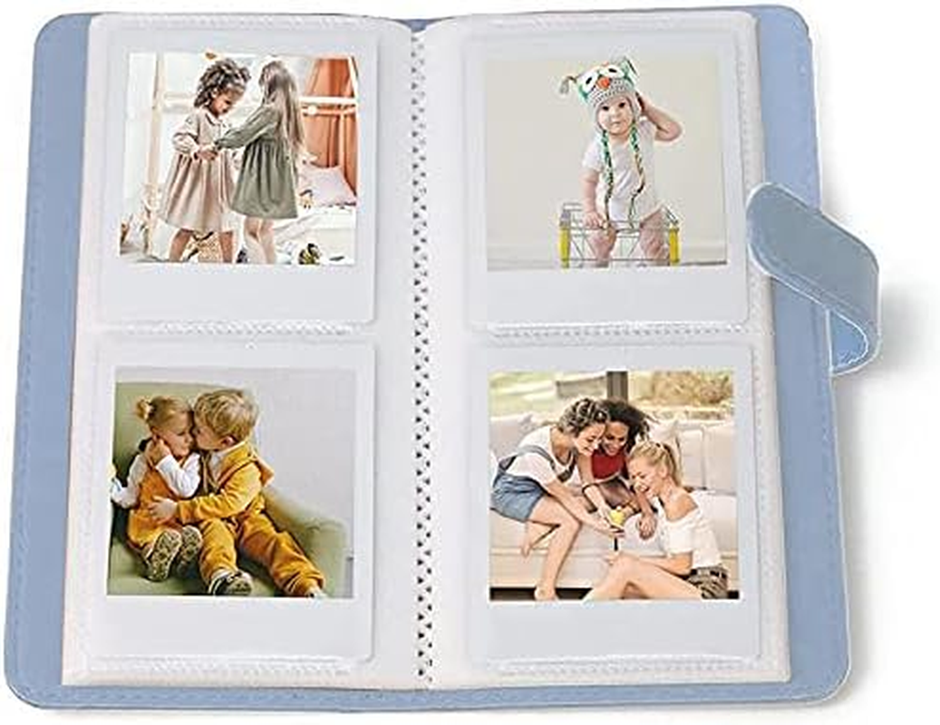 Mini Photo Album for Fujifilm Instax Square SQ6, 80 Pockets Premium PU Leather Film Wallet for Instax Square SQ1/SQ10/SQ20/SQ6 Instax Camera and SHARE SP-3 Polaroid Printer-White