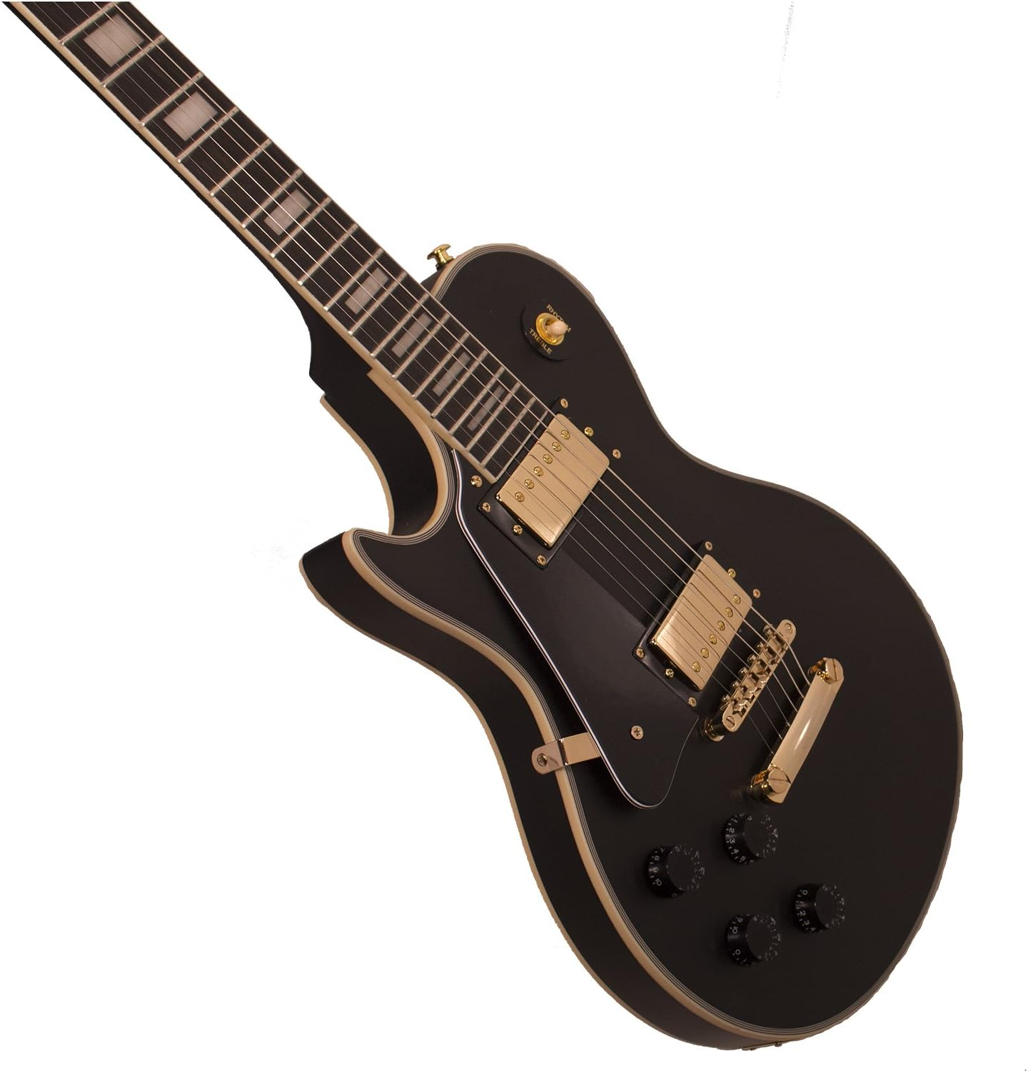 Sawtooth Heritage Series Left-Handed Maple Top Electric Guitar, Satin Black image number 4