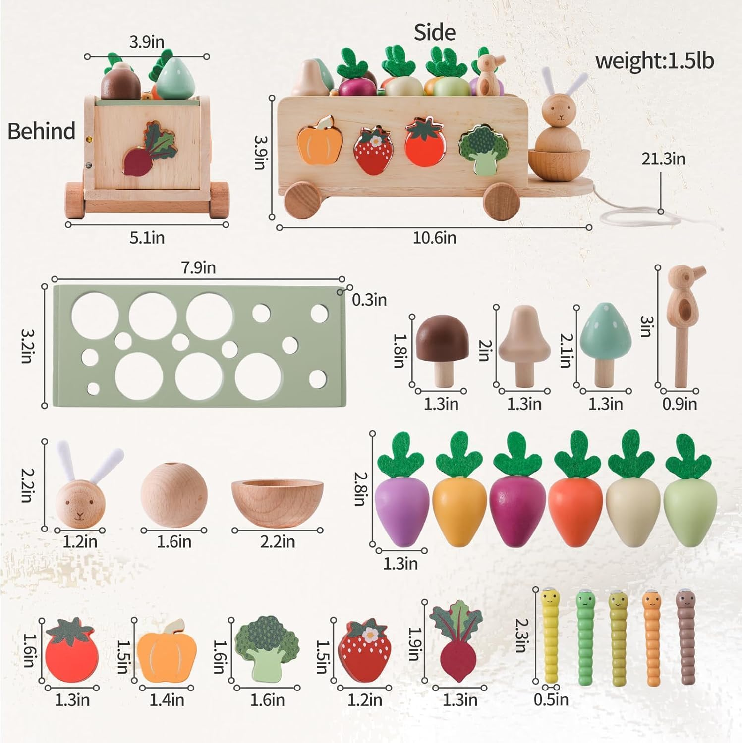 Toddlers Montessori Toy Wooden Educational Toys for Baby Boys Girls Shape Sorting & Matching Fine Motor Skills Toy Birthday Gifts for Kids