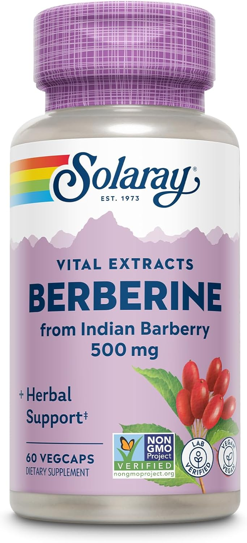 Solaray Berberine Guaranteed Potency 500 Mg Supplements, 60 Count image number 2