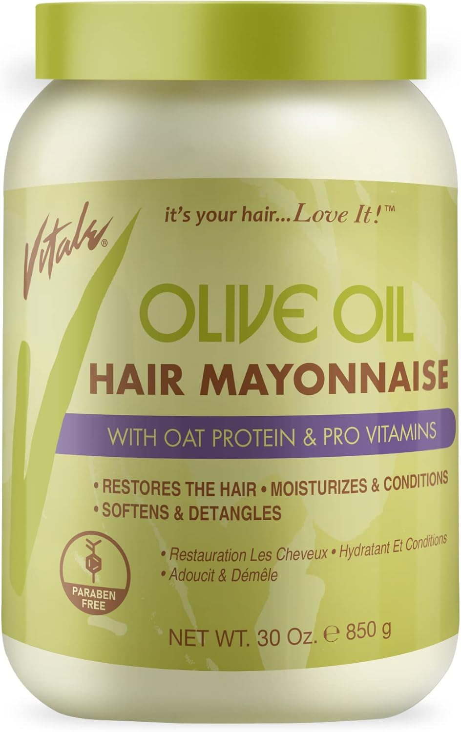 Vitale Olive Oil Hair Mayonnaise, 30 Ounce image number 3