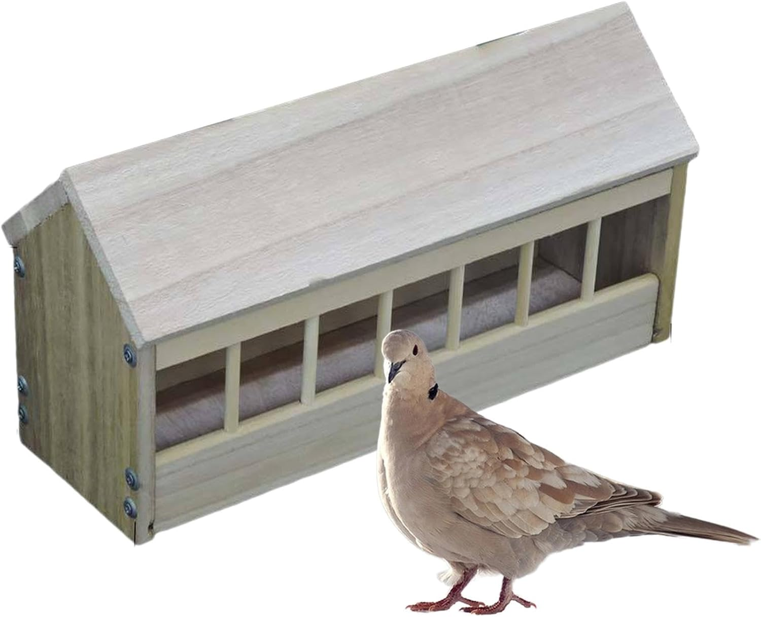 ＡＷＨＡＯ Pigeon Feeder, Poultry Feeder, Wooden Dish, Bird Dispenser for Pigeons, Chicks, Poultry image number 5