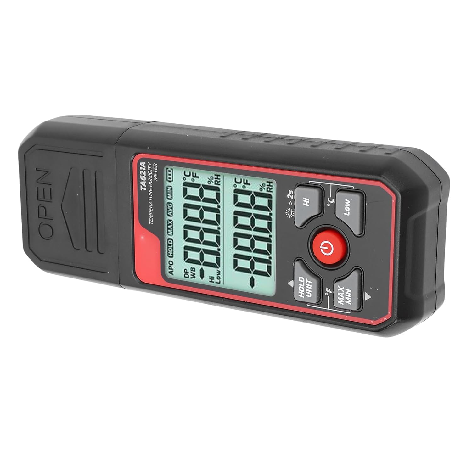 GXHTC3 Temperature Humidity Meter with High Accuracy Sensor for Ambient Relative Humidity, Dew Point, Wet Bulb Thermometer Display, Ideal for Household, Industry, Paranormal