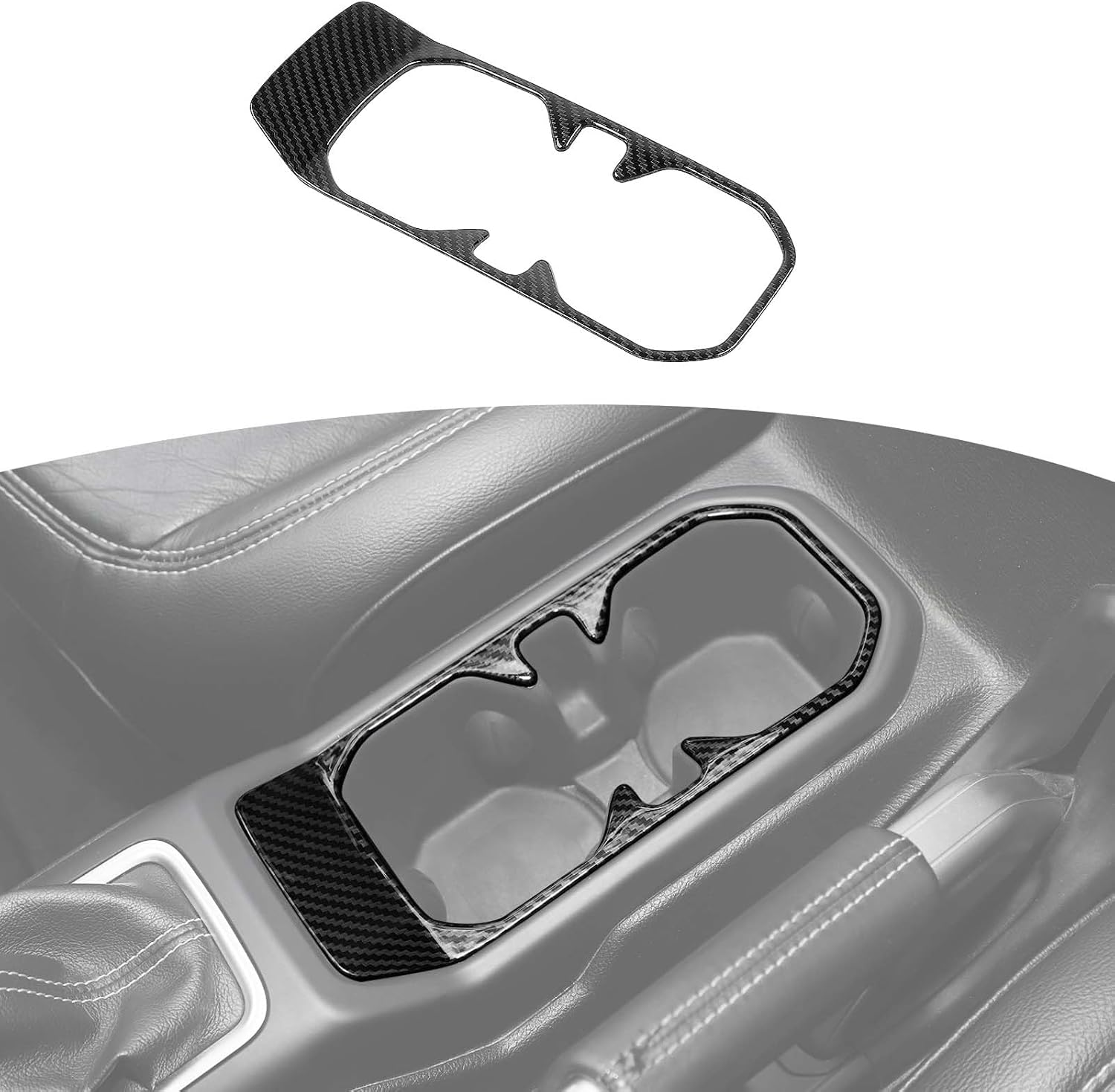 RT-TCZ for Wrangler JL Front Cup Holder Trim Silver for Jeep Wrangler JL JLU Gladiator JT 2018-2024 Silver Interior Accessories