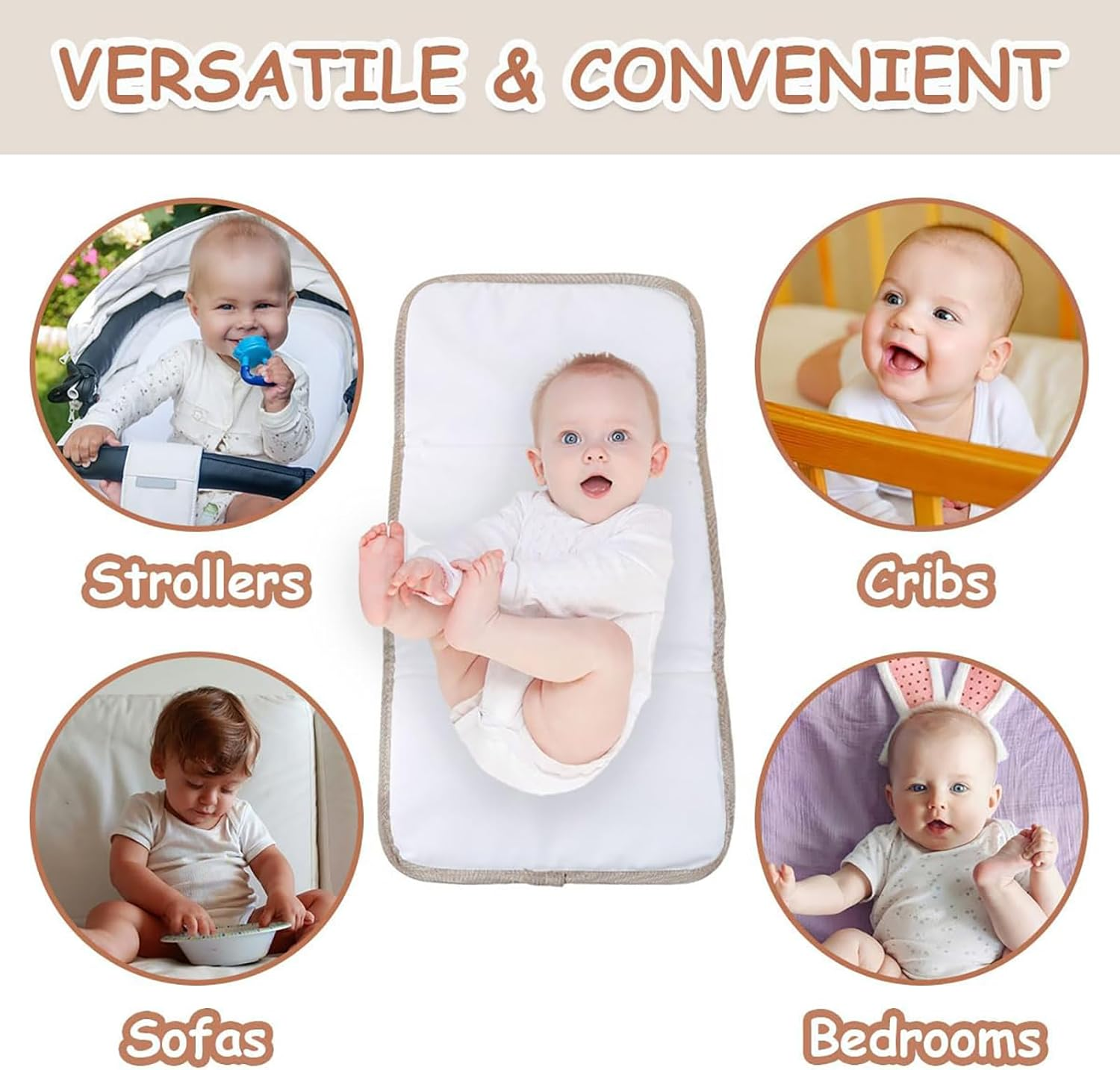 Baby Change Mat, Baby Changing Mat Waterproof, Baby Change Pad for Foldable Travel, Portable Change Mat for Washable, Wipeable, Nappy Change Mat for Home Travel outside ﻿ image number 5