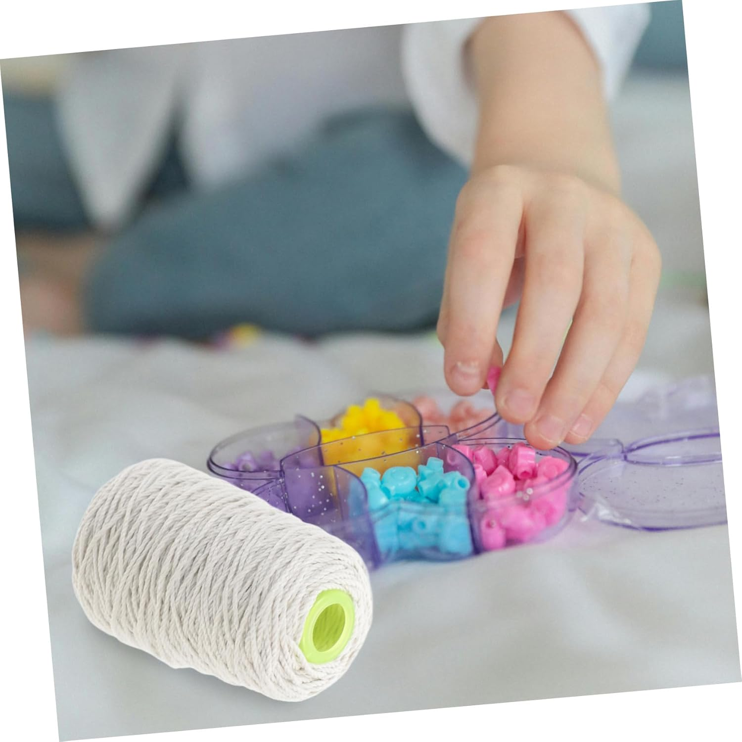 SUPVOX Heavy Duty Cotton Twine Garden Rope for Crafting and Gardening 1.8Mm Thick Natural Cotton Cord 200 Meter Roll for Decorative Wrapping and DIY Projects