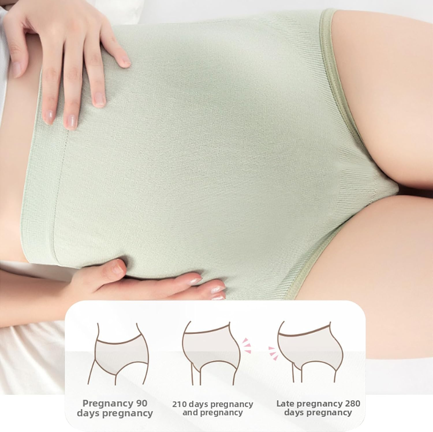 Women'S Maternity Knickers 4 Pack - High Waist Stretch Breathable Underwear for Pregnancy Comfort image number 3