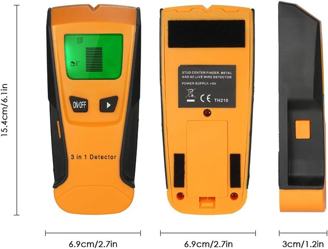 Mingzhe Stud Finder 3 in 1 Multi-Functional LCD Digital Wall Detector Metal Wood AC Cable Live Wire Scanner image number 1