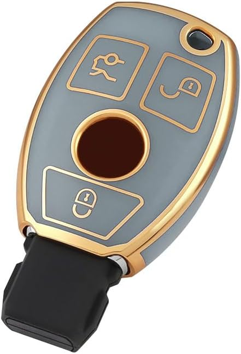 1 PCS Key Fob Cover, Compatible with Mercedes Benz a B C E M S CL GLA GLC GLK Class Models W164 W204 W212 W245 Series