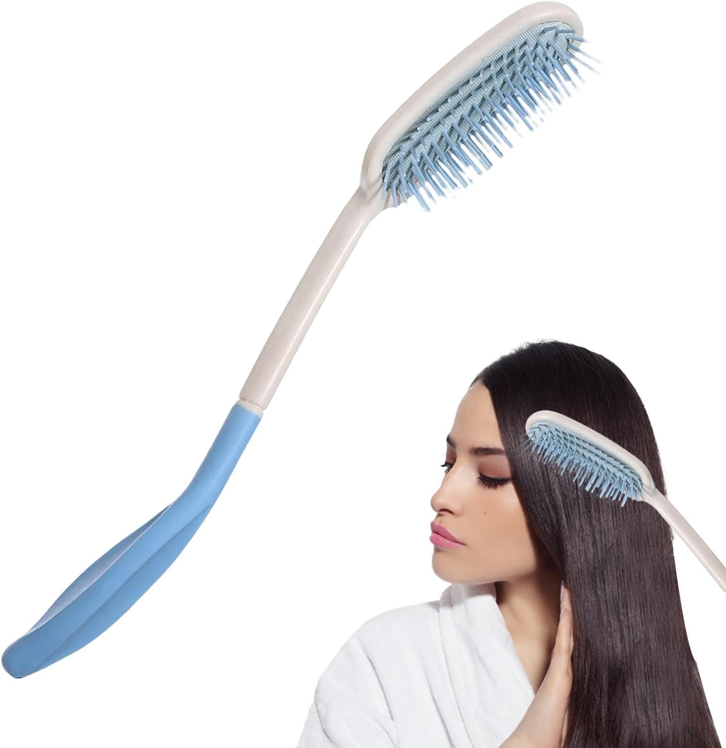 Long Handled Hair Brush | Multifunctional Long Handled Comb Long Comb,Elegant Long Handle Brush, Beautiful Comb with Long Handle for Girls Long Hair