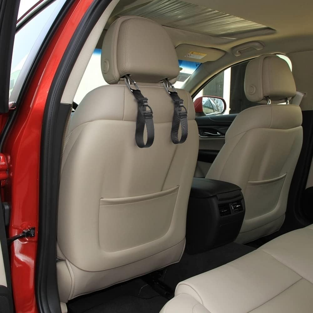 Tsinghwang 4 PCS Gun Rack Automotive Headrest Gun Holder Fit for Shotguns, Rifles, Bows Holder,Fishing Poles,Baseball Bat,Purses & Grocery Bags Car Seat Headrest Sling image number 3