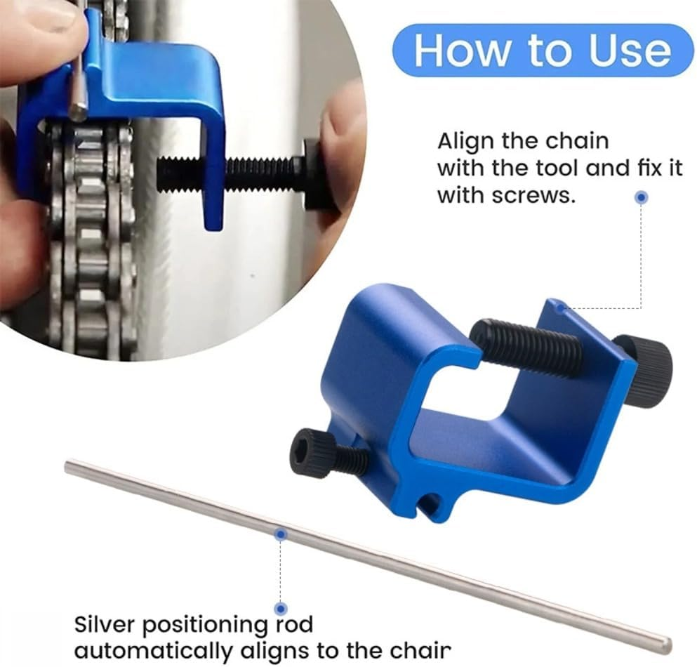 Poemtian Chain Alignment Tool for Motorcycle, Generic Motorcycle Chain Alignment Tool Chain Adjustment, Positioning Rod Design Repair Tool for Atvs, Motorcycles, and Other Vehicle Chains image number 1