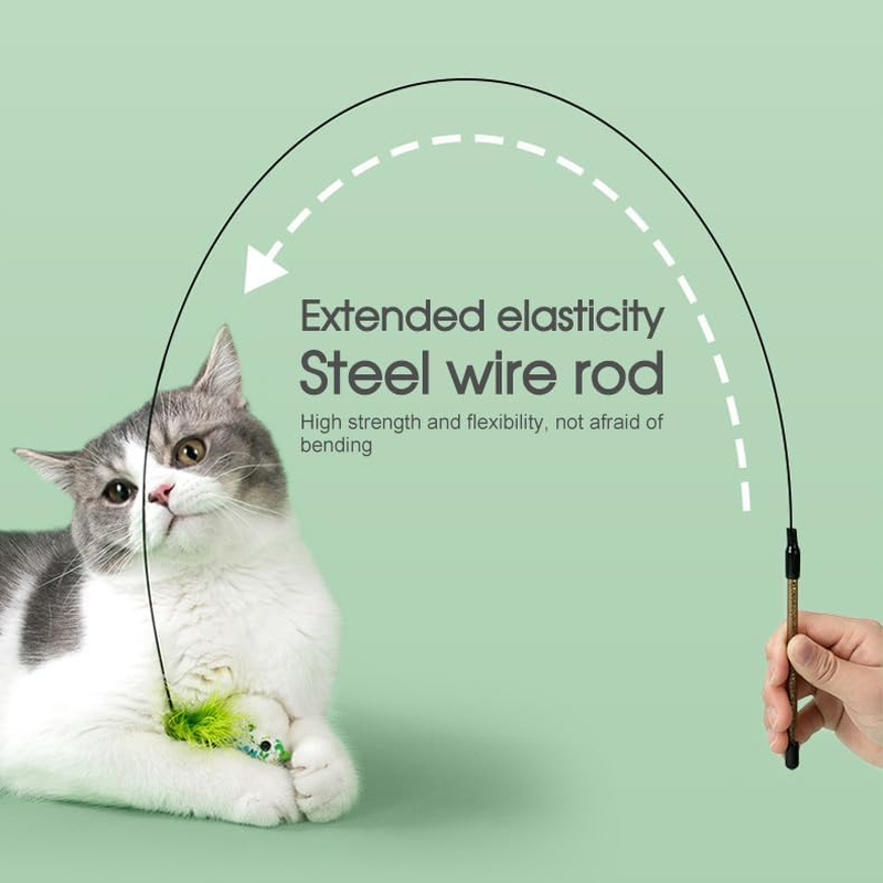 Tootoo Cat Play Toy Simulation Birds Teaser Wand Interactive Stick with Suction Cup image number 5