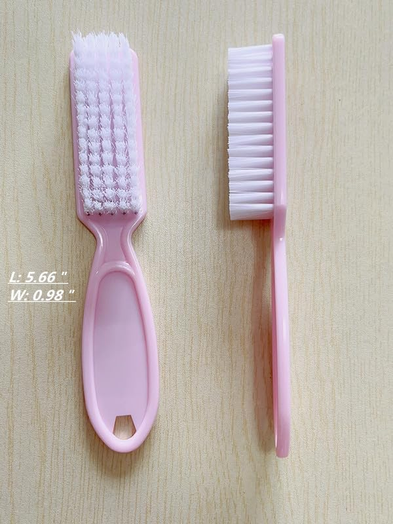 SQULIGT 12Pcs Nail Brush for Cleaning Fingernails, Handle Grip Cleaning Brush for Nail and Toenail, Nail Dust Brush Manicure Pedicure Tools Scrubbing Brush Women Men Home Salon(Pink) image number 5