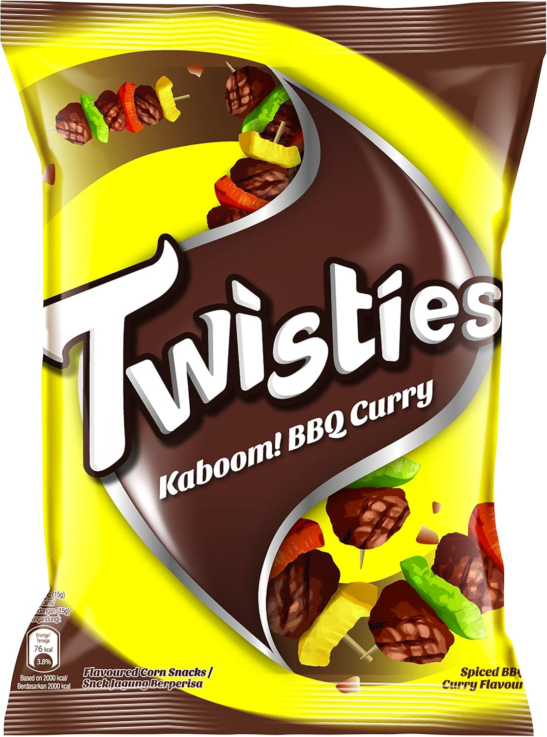 Twisties Corn Snack, BBQ Curry, 65.00 G image number 2