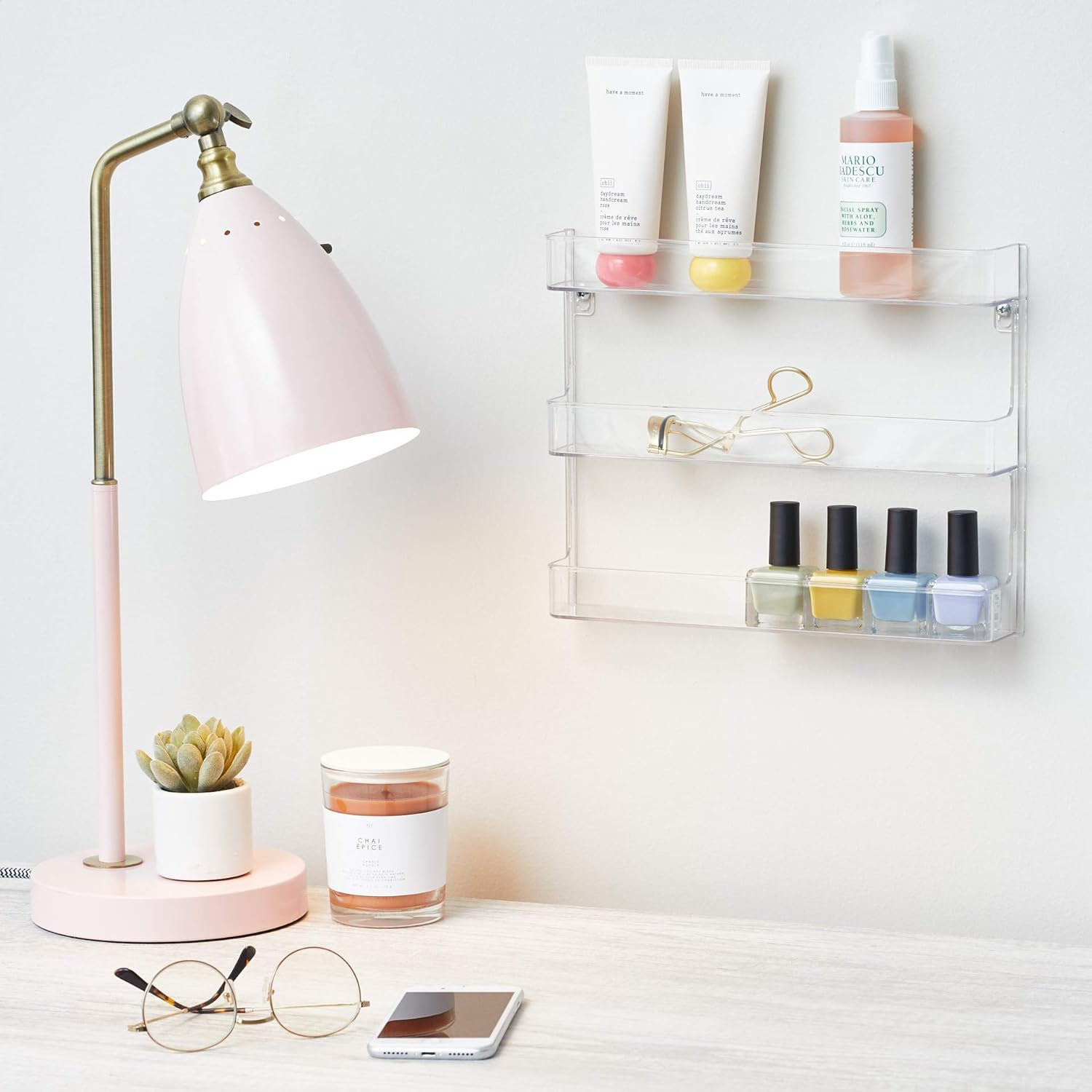 Idesign Hanging Nail Polish & Cosmetics Organizer, the Clarity Collection &ndash; 8.78" X 2.02" X 11.07", Clear image number 6