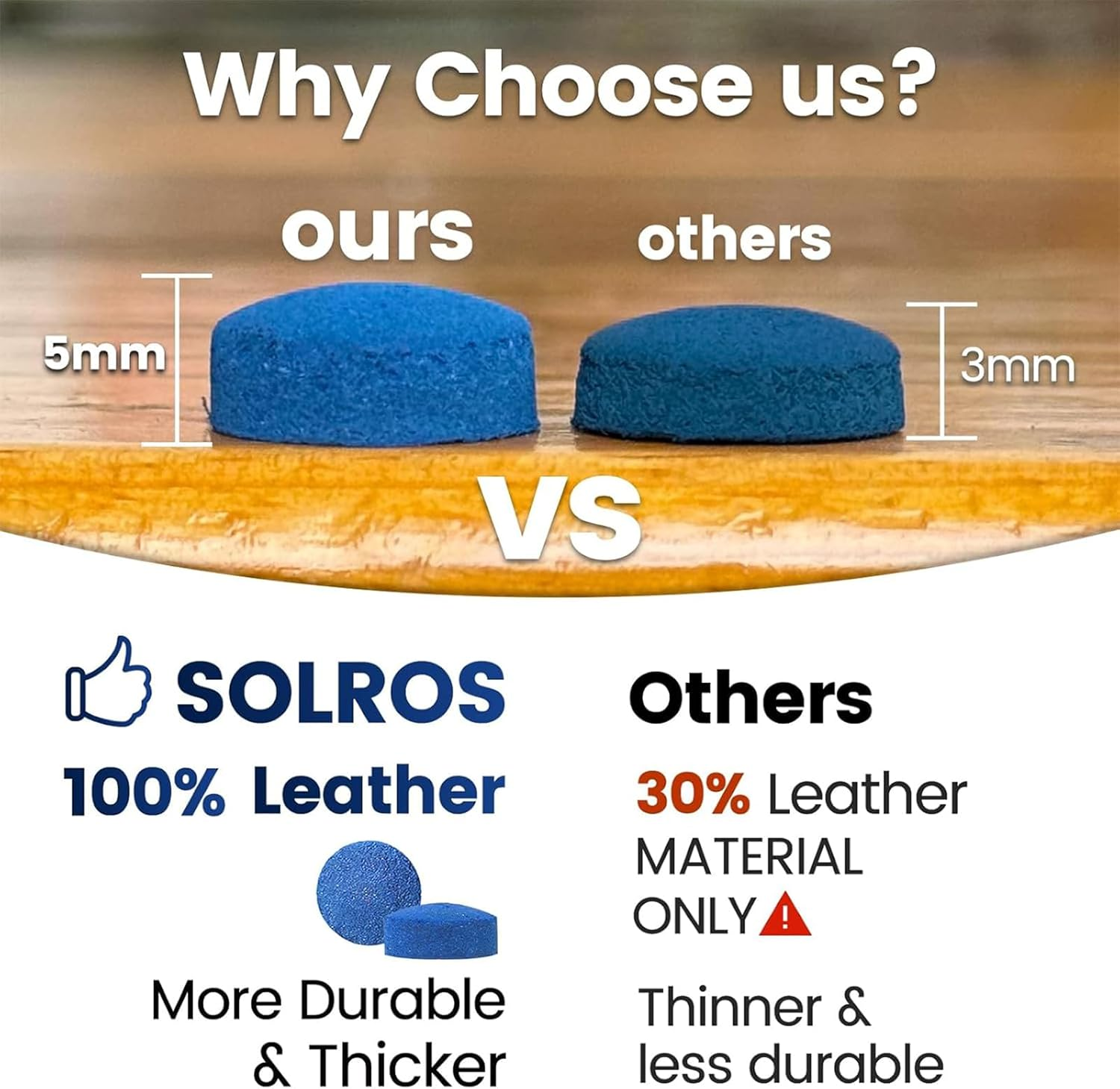 30-Pack Billiard Pool Cue Tips - Pool Cue Stick Tips Replacement Repair Kit Billiard Cue Tips with Storage Box for Pool Table Cues Stick Tips Head and Leather Snooker Stick