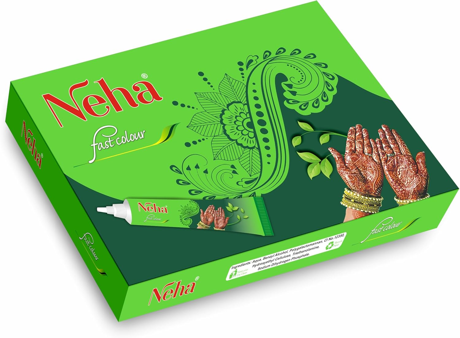 Neha Fast Henna Red Mehandi Cones, (Pack of 10) 25Gm in Each Tube image number 3