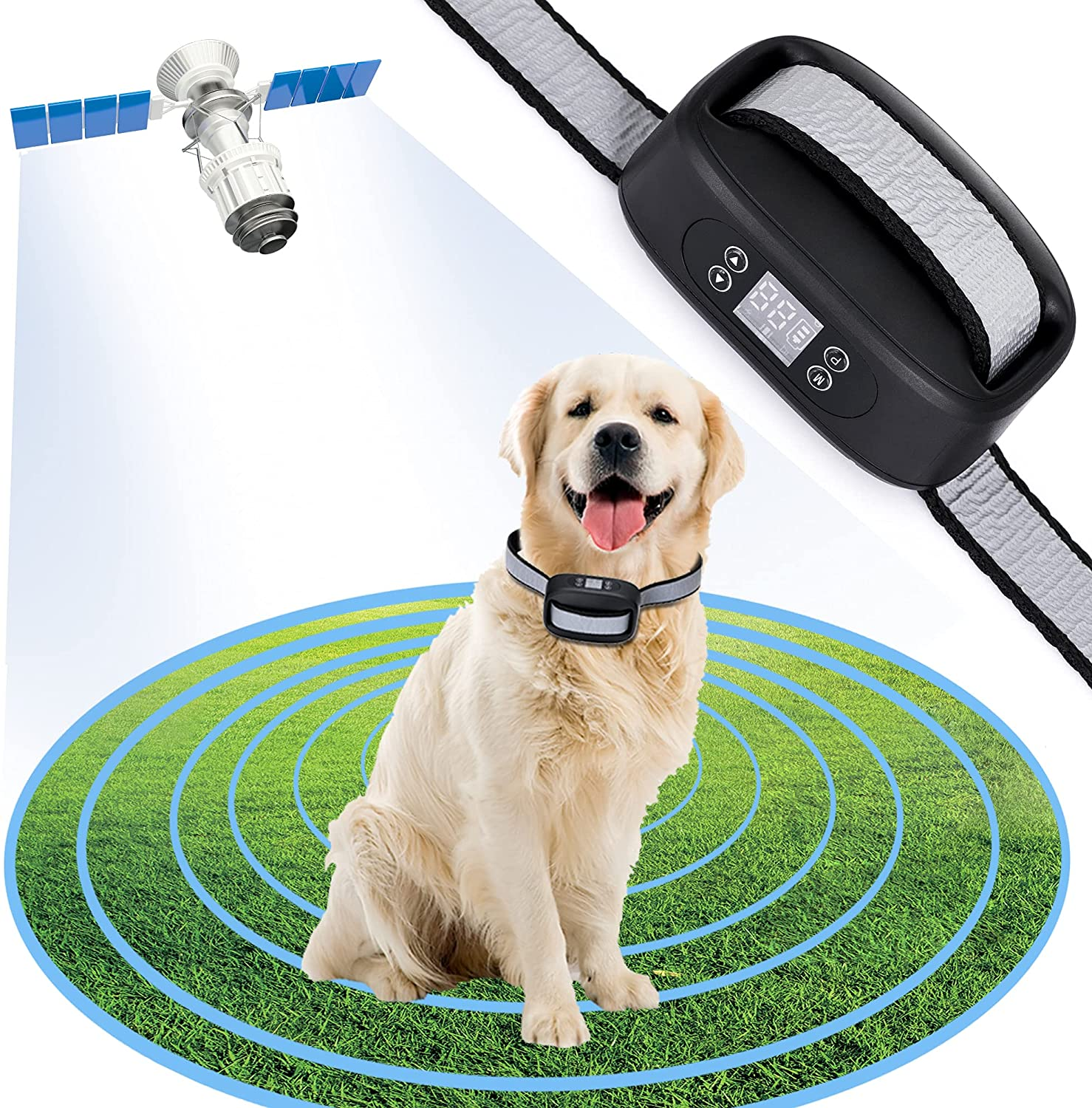 WIEZ GPS Wireless Dog Fence, Electric Dog Fence with GPS, Range 100-3300 Ft, Adjustable Warning Strength, Rechargeable, Pet Containment System, Harmless and Suitable for All Dogs image number 4