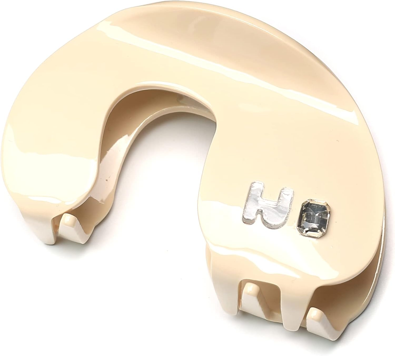 Acetate Large Hair Clip Beautiful Women'S Hair Clip Headpiece Elegant Hair Accessory (White)