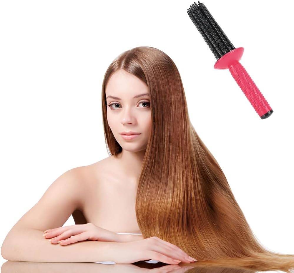 Hair Fluffy Curling Roll Comb, Hair Dryer Brush Antislip Curling Wand Hairstyling Hair Curler Tools round Spin Brush Kit for Women Blow Drying to Style Curl Dry Hair