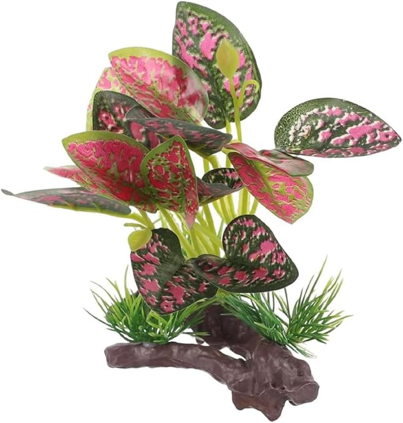 2 PCS NUZAMAS Plastic Aquarium Plants Artificial Plant Fish Tank Ornaments Sunken Wood Decorations Water Plants Wood Decorate Fake Aquatic Plants Fish Tank Decorations image number 3